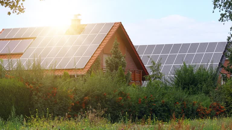 Solar Power Plant with sun